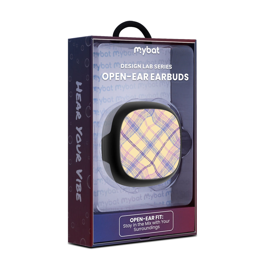 MyBat Design Lab Open-Ear Earbuds - Black - Wavy Plaid - MFHSBTST251-442-10.jpg