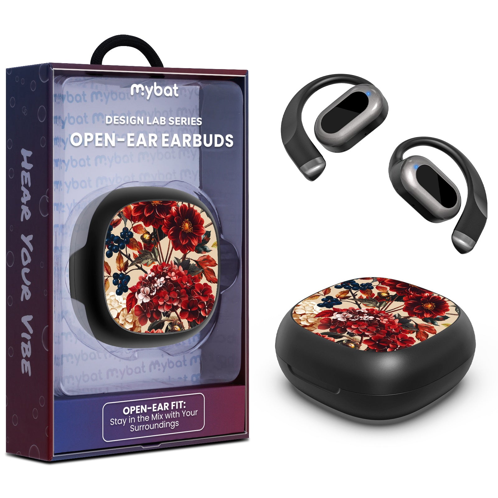 MyBat Design Lab Open-Ear Earbuds - Black - Rust & Bloom - MFHSBTST251-449-1.jpg