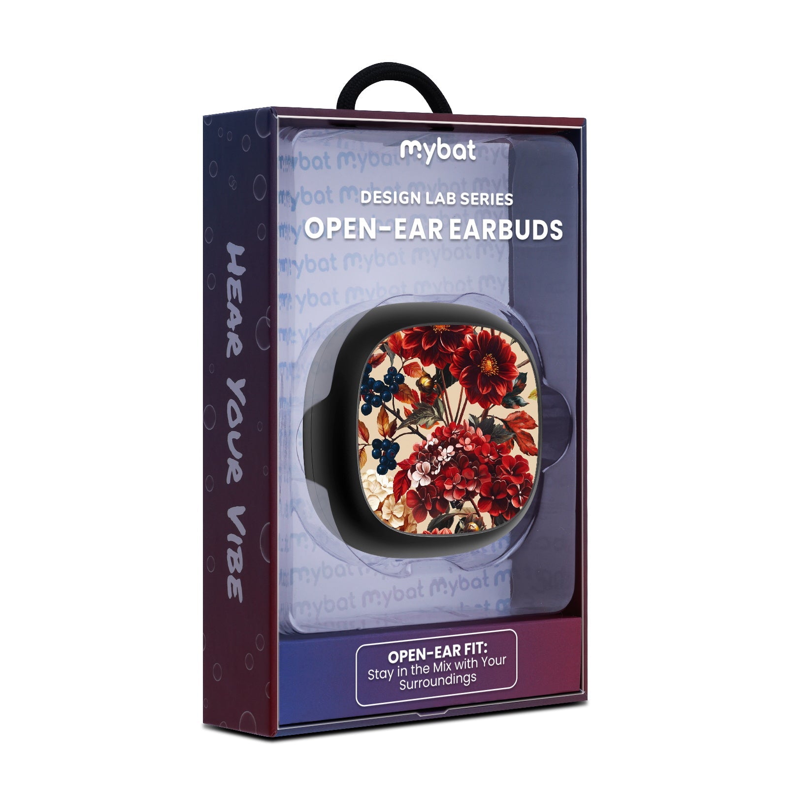 MyBat Design Lab Open-Ear Earbuds - Black - Rust & Bloom
