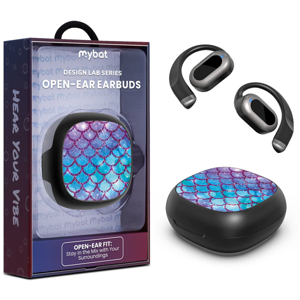 MyBat Design Lab Open-Ear Earbuds - Black - Mermaid Scales - MFHSBTST251-458-1.jpg
