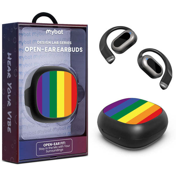 MyBat Design Lab Open-Ear Earbuds - Black - Rainbow Stripes - MFHSBTST251-459-1.jpg