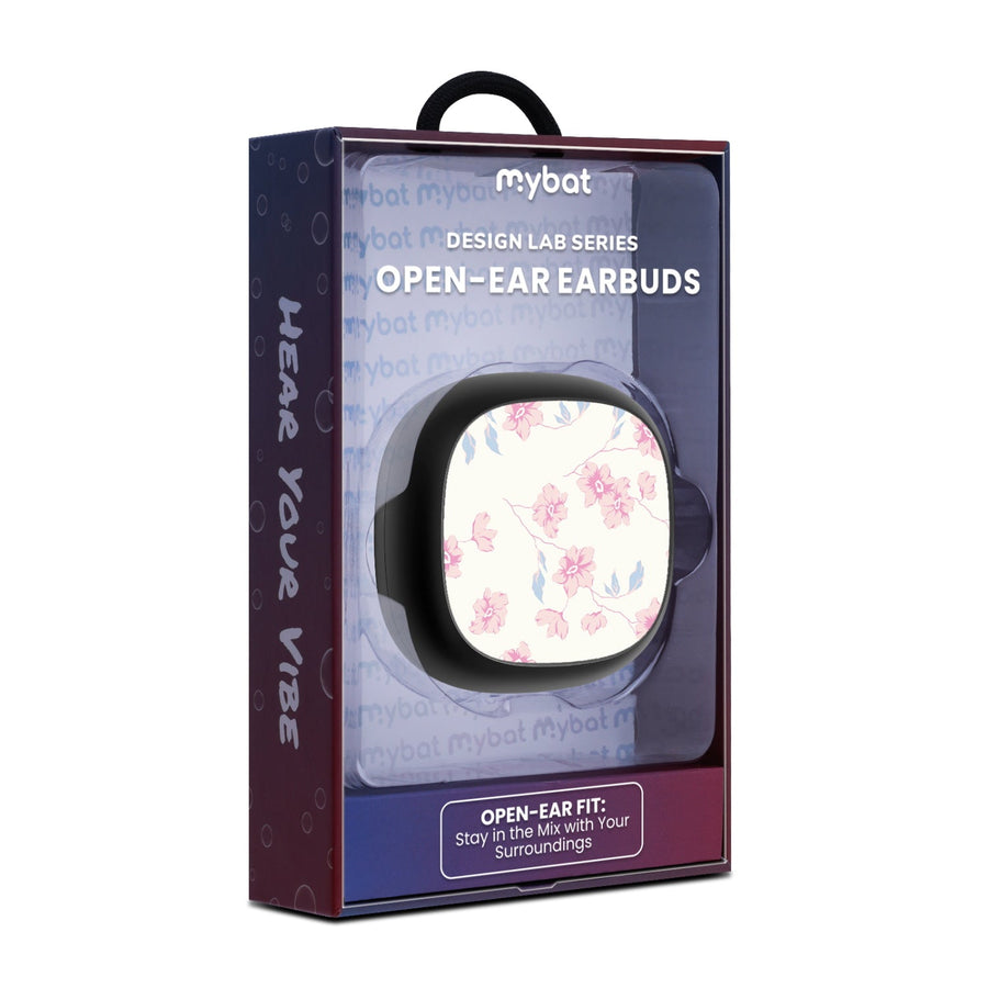 MyBat Design Lab Open-Ear Earbuds - Black - Rose Mallow