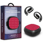 MyBat Design Lab Open-Ear Earbuds - Black - Raspberry Check