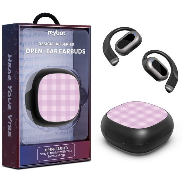 MyBat Design Lab Open-Ear Earbuds - Black - Purple Plaid - MFHSBTST251-483-1.jpg