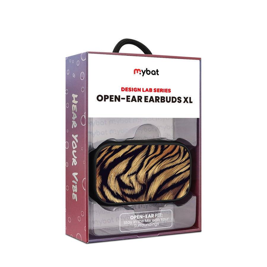 MyBat Design Lab Open-Ear Earbuds XL - Black - Tiger Fur - MFHSBTST271-006-10.jpg