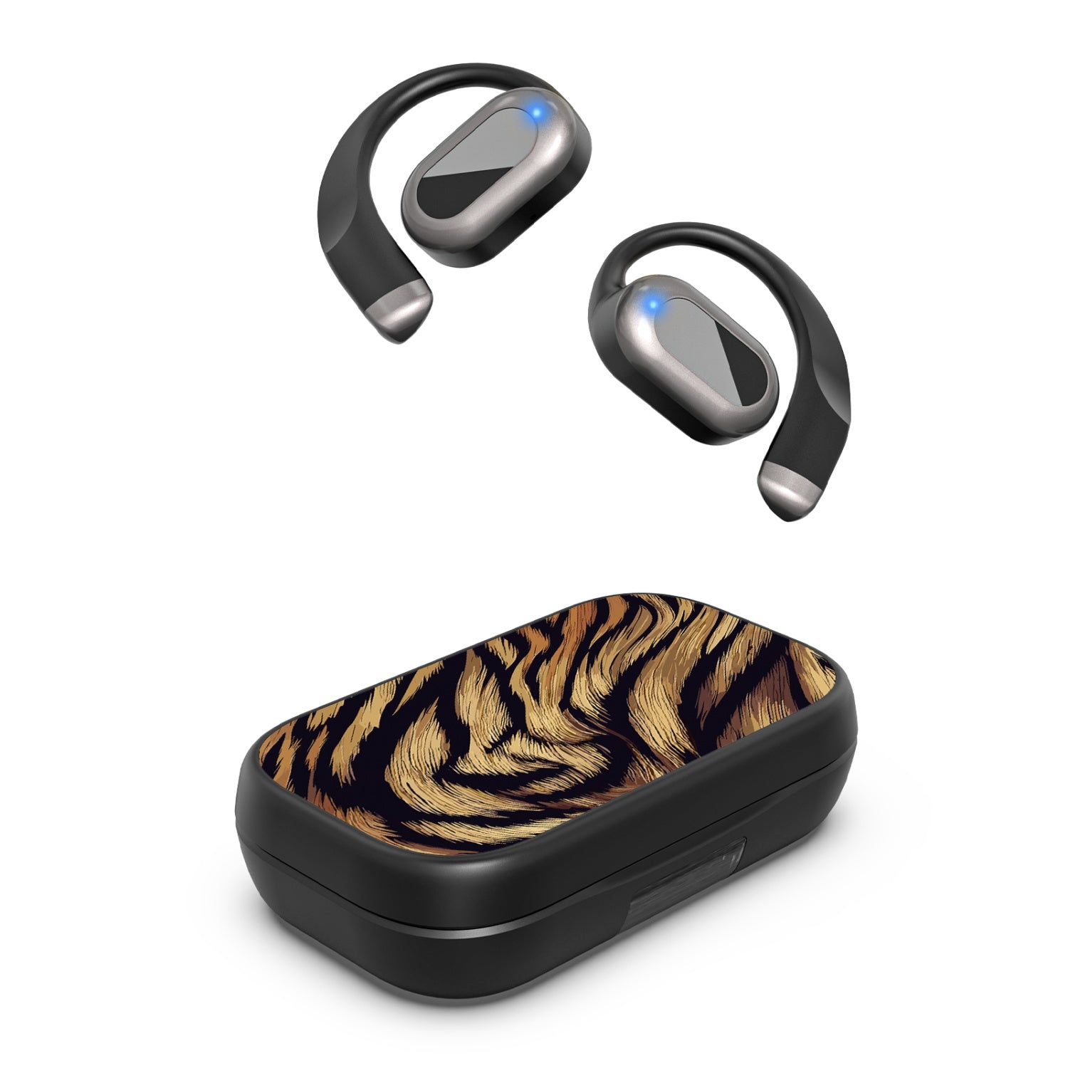 MyBat Design Lab Open-Ear Earbuds XL - Black - Tiger Fur - MFHSBTST271-006-2.jpg