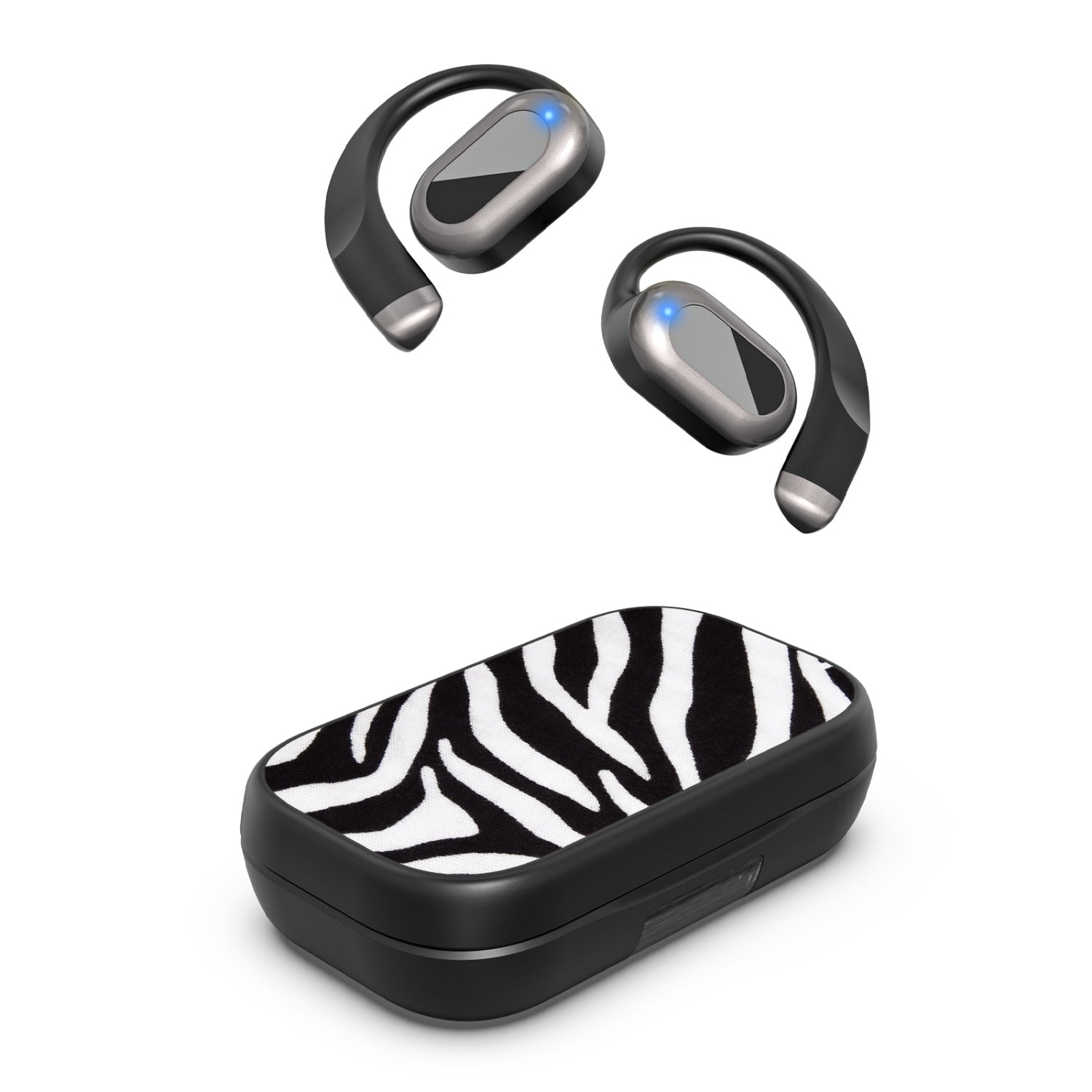 MyBat Design Lab Open-Ear Earbuds XL - Black - Zebra Print - MFHSBTST271-009-2.jpg