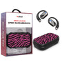 MyBat Design Lab Open-Ear Earbuds XL - Black - Pink Zebra Print - MFHSBTST271-010-1.jpg