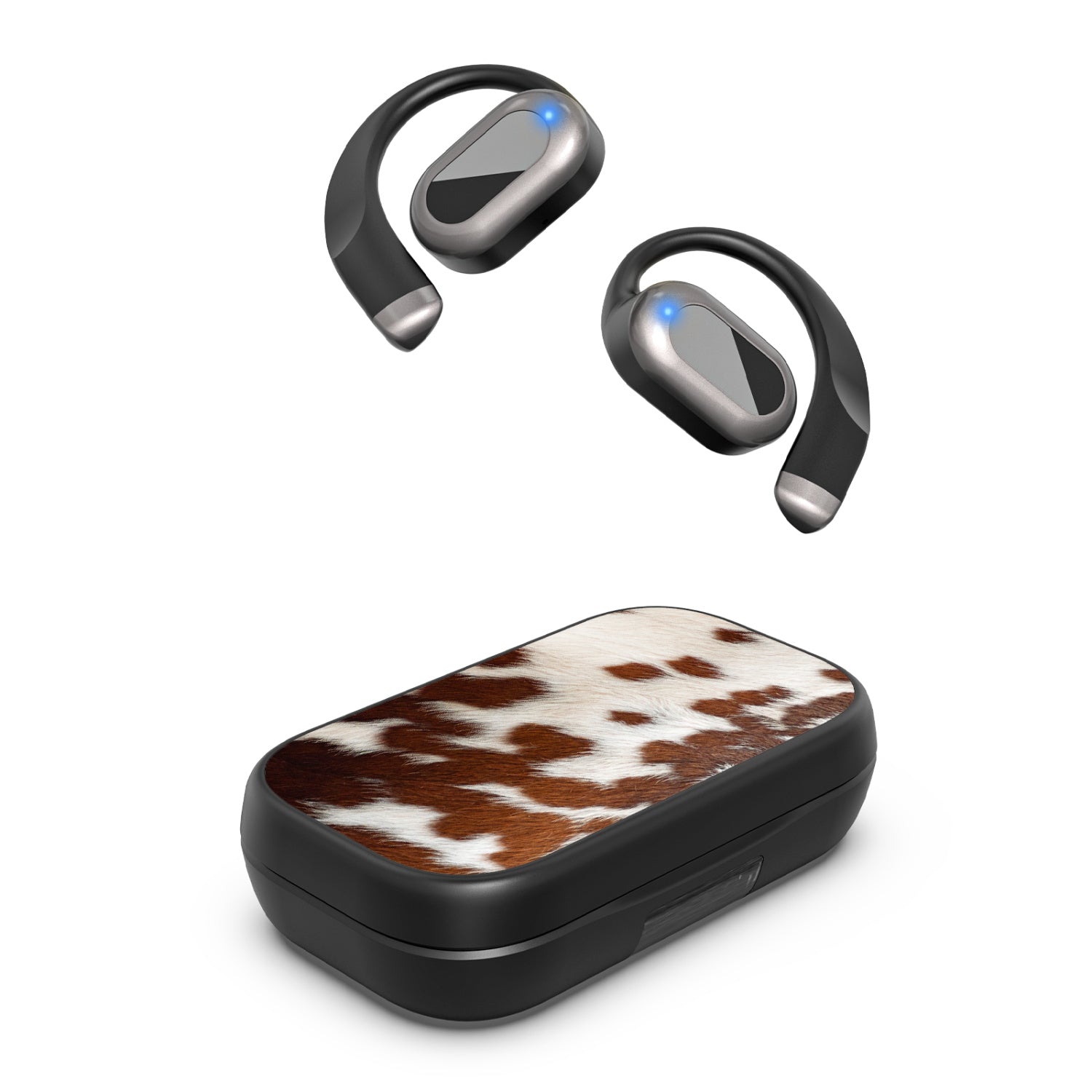 MyBat Design Lab Open-Ear Earbuds XL - Black - Cow Fur - MFHSBTST271-013-2.jpg
