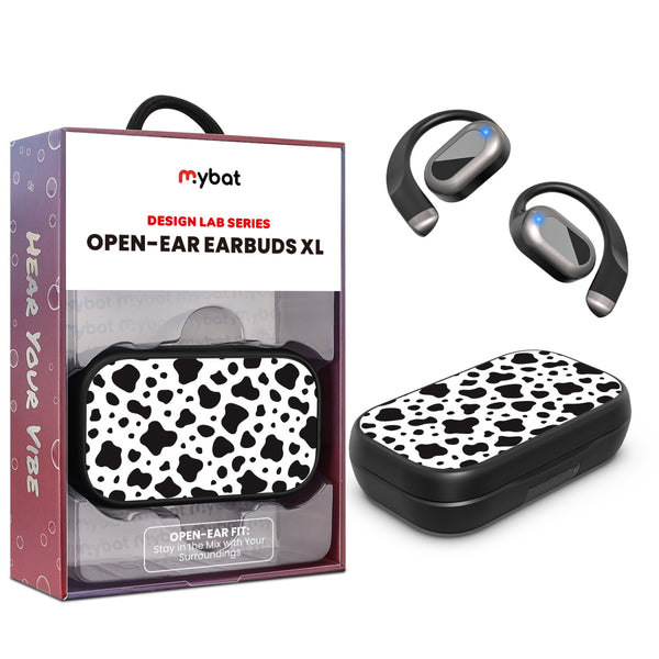 MyBat Design Lab Open-Ear Earbuds XL - Black - Original Cow Print - MFHSBTST271-014-1.jpg