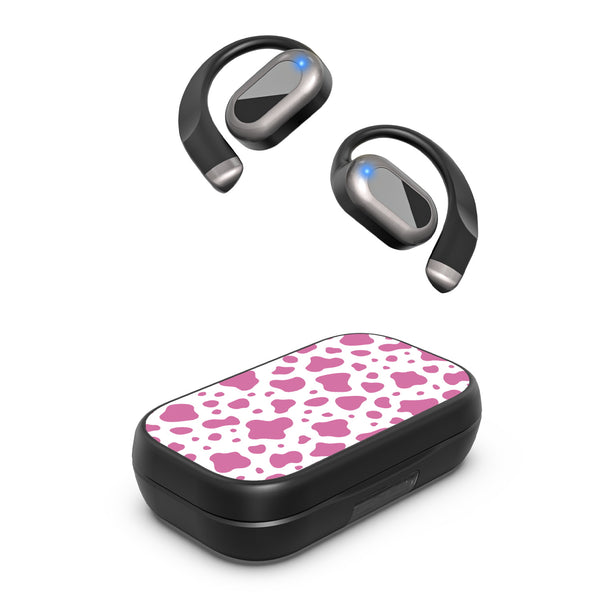 MyBat Design Lab Open-Ear Earbuds XL - Black - Pink Cow Print - MFHSBTST271-015-2.jpg