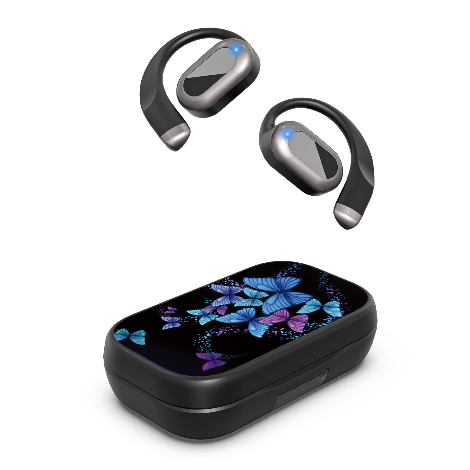MyBat Design Lab Open-Ear Earbuds XL - Black - Butterfly Night - MFHSBTST271-021-2.jpg