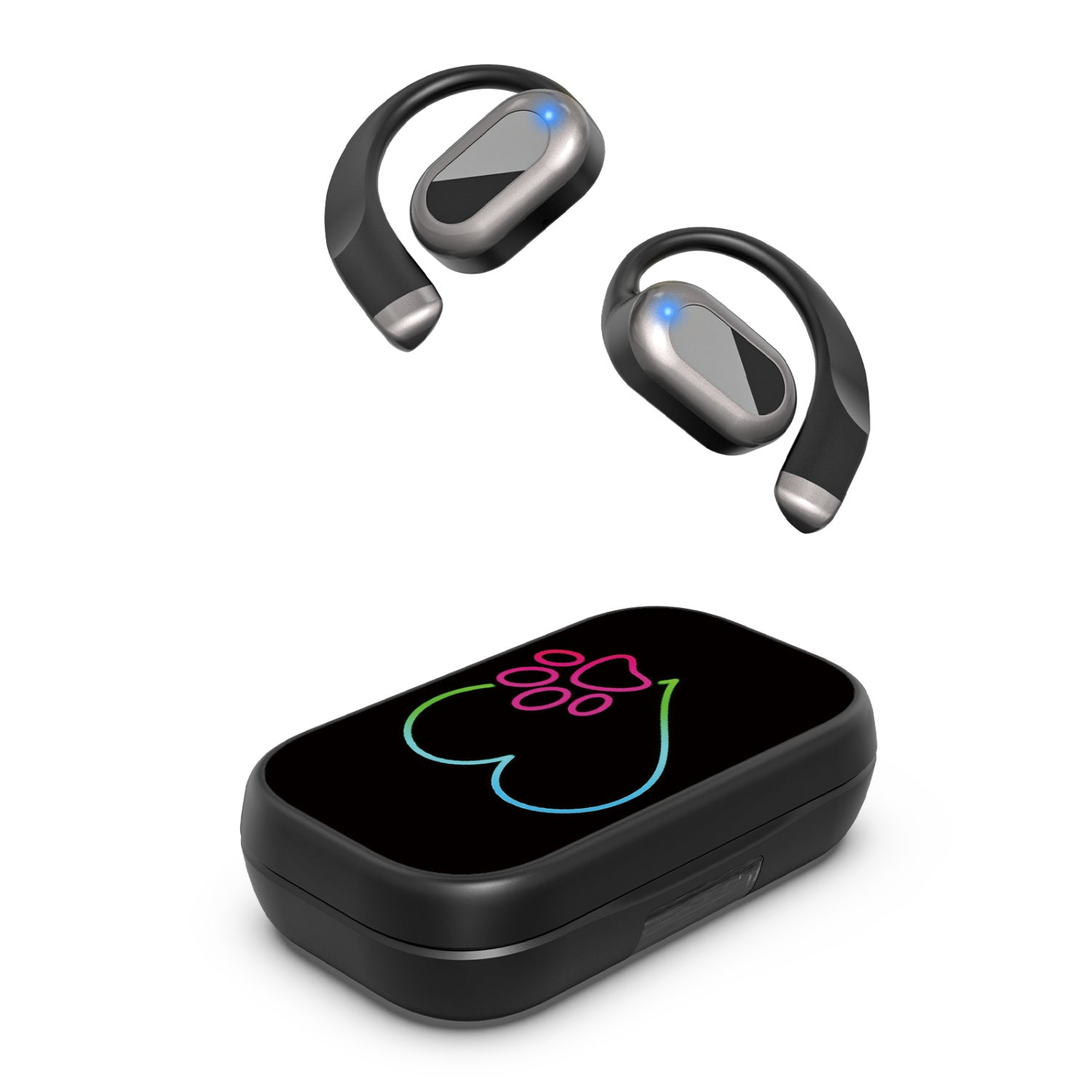 MyBat Design Lab Open-Ear Earbuds XL - Black - Puppy Love - MFHSBTST271-023-2.jpg