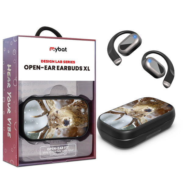 MyBat Design Lab Open-Ear Earbuds XL - Black - Deer in Winter - MFHSBTST271-024-1.jpg