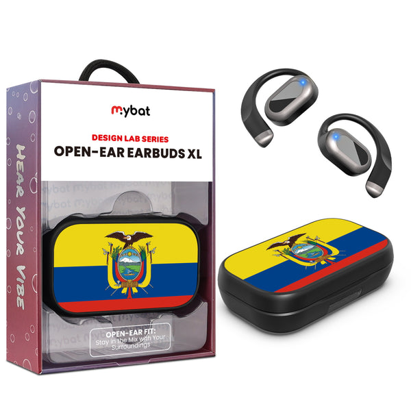 MyBat Design Lab Open-Ear Earbuds XL - Black - Ecuadorean Flag - MFHSBTST271-030-1.jpg