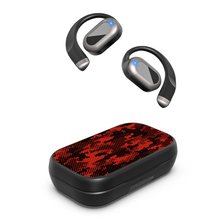 MyBat Design Lab Open-Ear Earbuds XL - Black - Red Digital Camouflage - MFHSBTST271-086-2.jpg