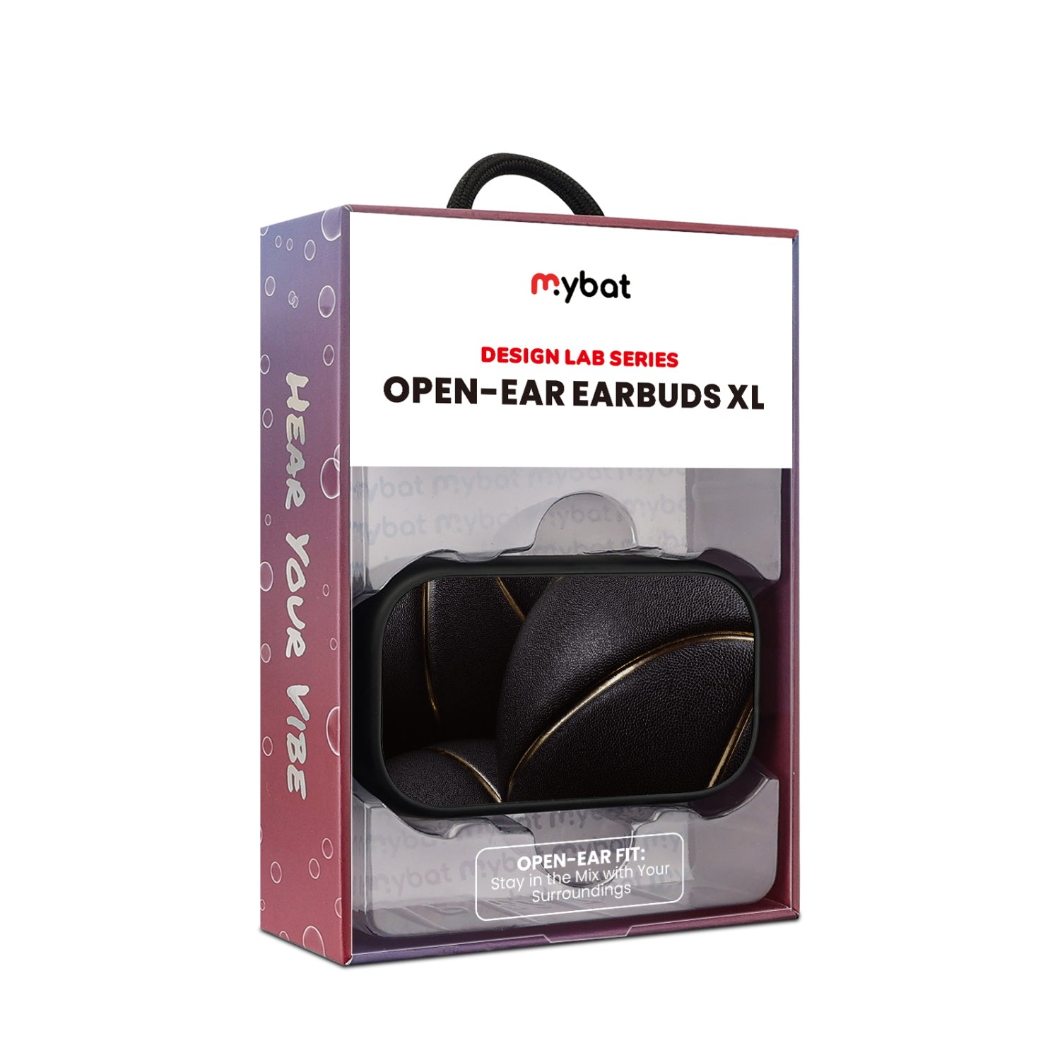 MyBat Design Lab Open-Ear Earbuds XL - Black - Black Basketballs