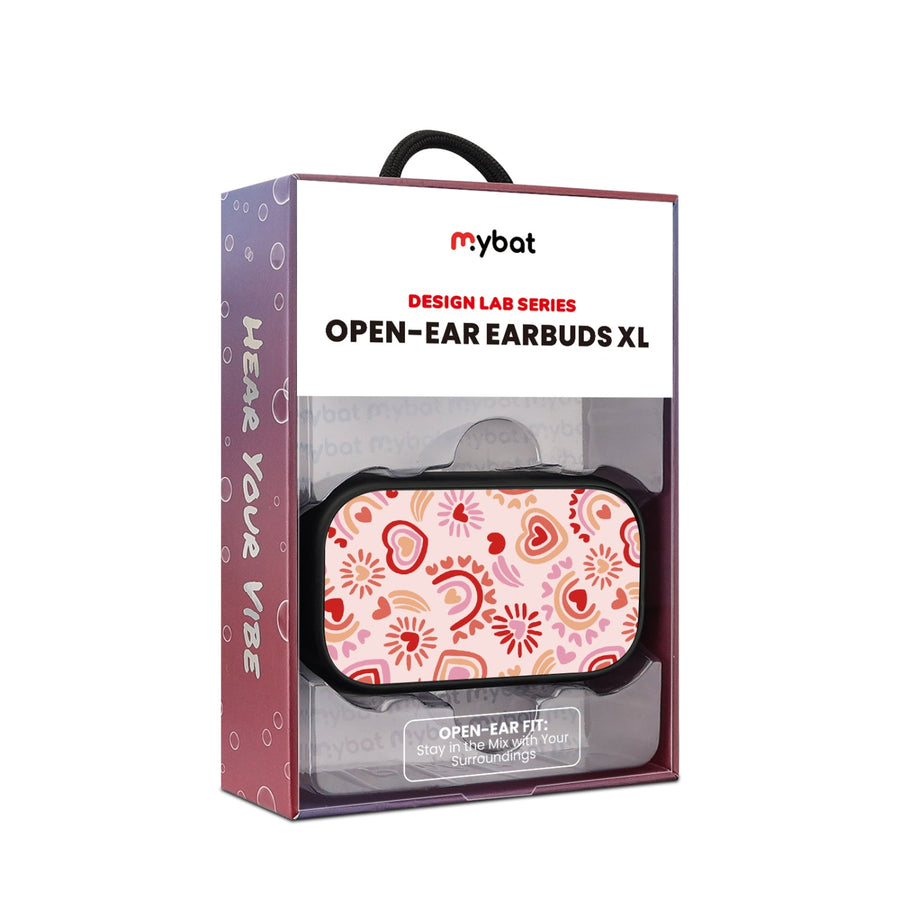 MyBat Design Lab Open-Ear Earbuds XL - Black - Beaming Love