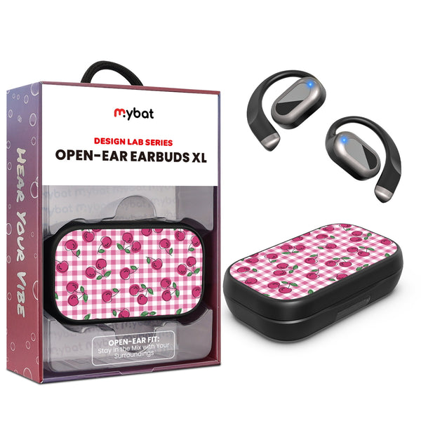 MyBat Design Lab Open-Ear Earbuds XL - Black - Pink Cherries - MFHSBTST271-100-1.jpg