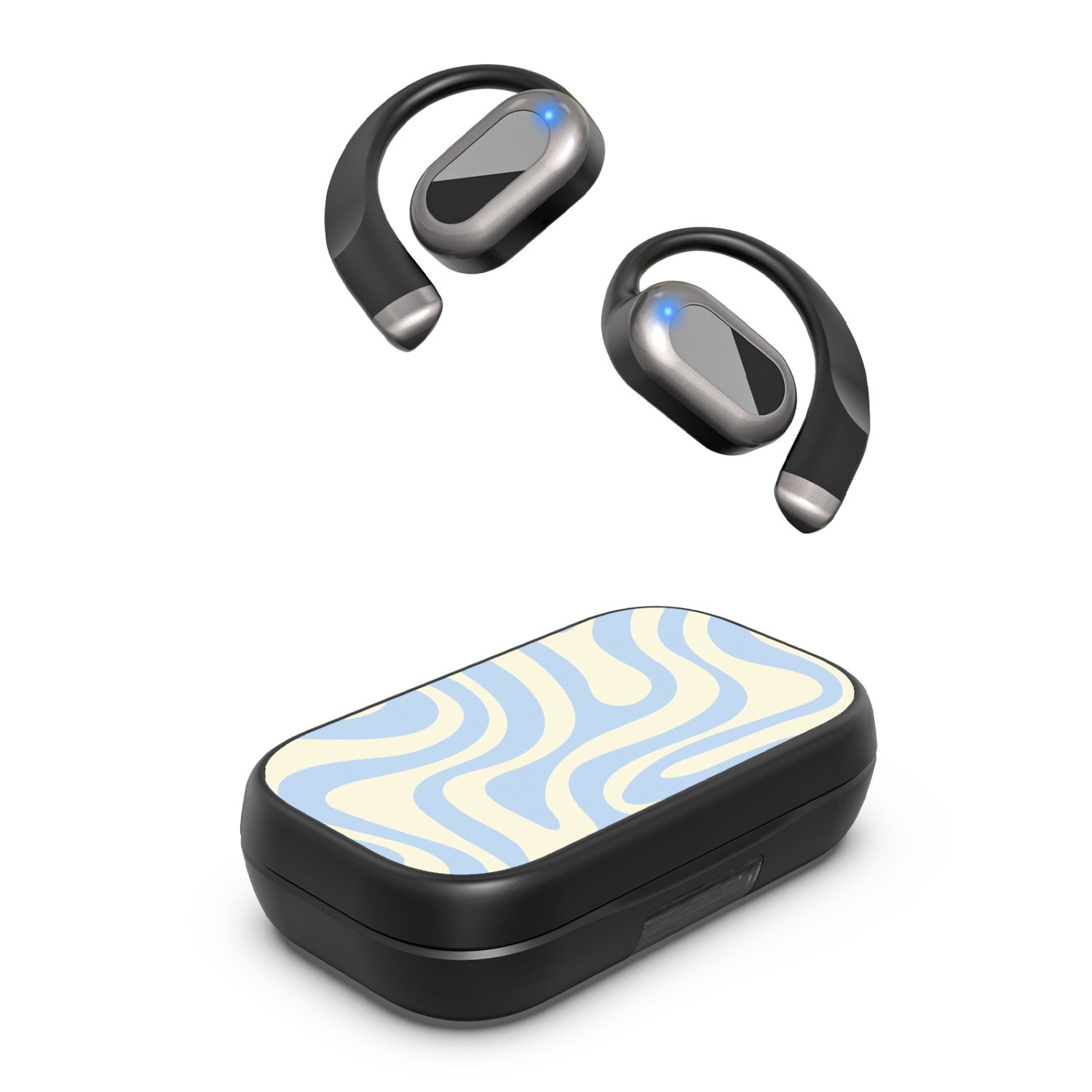 MyBat Design Lab Open-Ear Earbuds XL - Black - Wavy Baby - MFHSBTST271-102-2.jpg