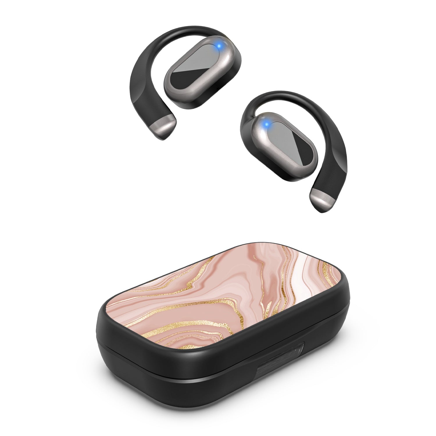 MyBat Design Lab Open-Ear Earbuds XL - Black - Pink Marble - MFHSBTST271-107-2.jpg