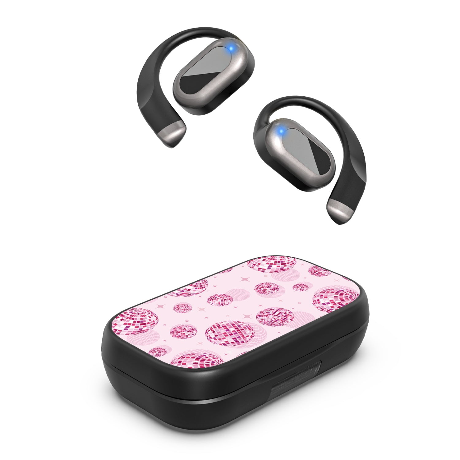 MyBat Design Lab Open-Ear Earbuds XL - Black - Disco Balls - MFHSBTST271-109-2.jpg