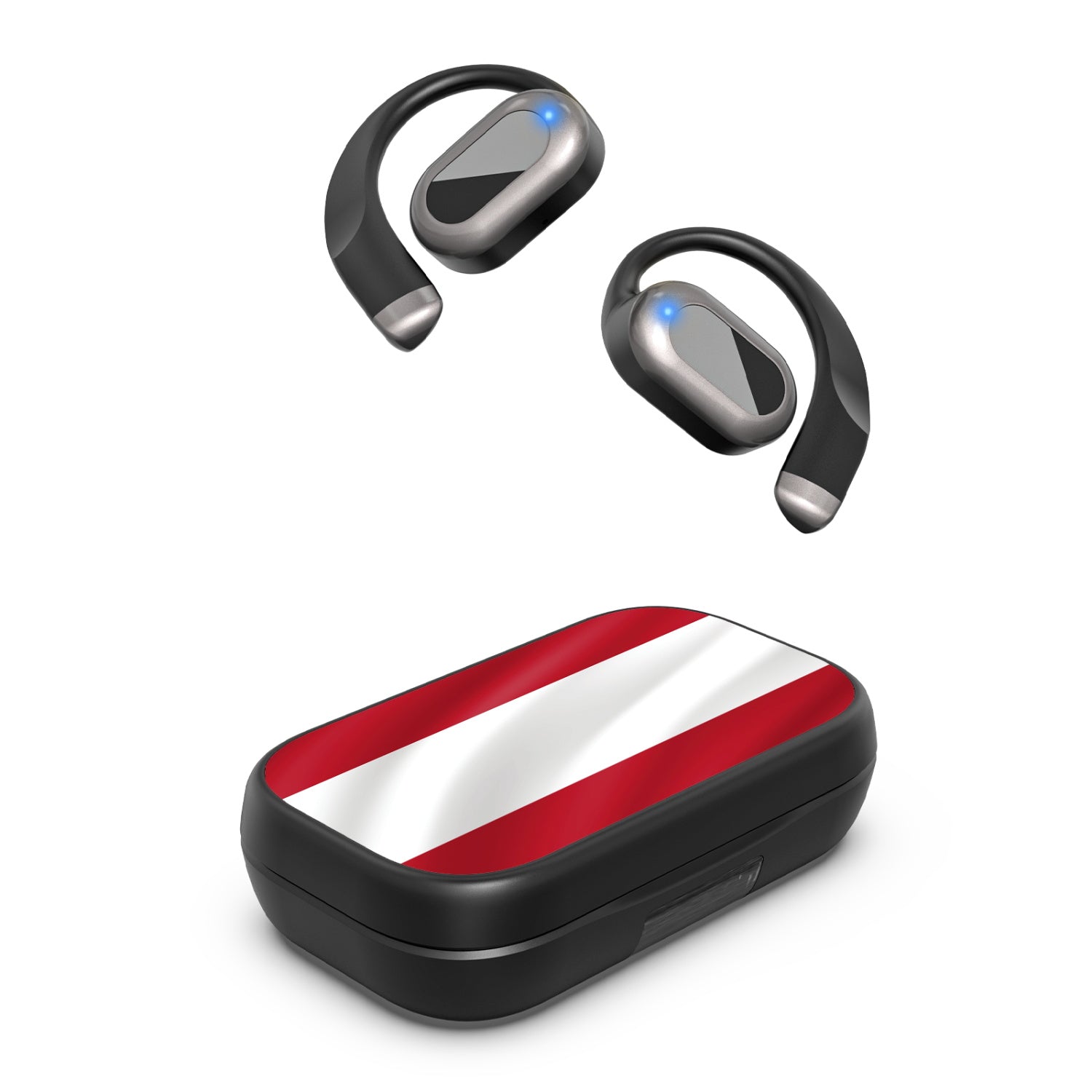 MyBat Design Lab Open-Ear Earbuds XL - Black - Austria Flag - MFHSBTST271-141-2.jpg