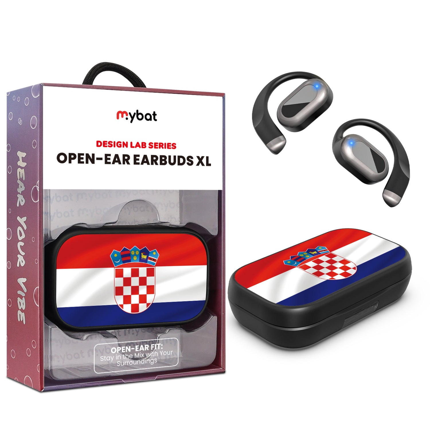 MyBat Design Lab Open-Ear Earbuds XL - Black - Croatia Flag - MFHSBTST271-143-1.jpg