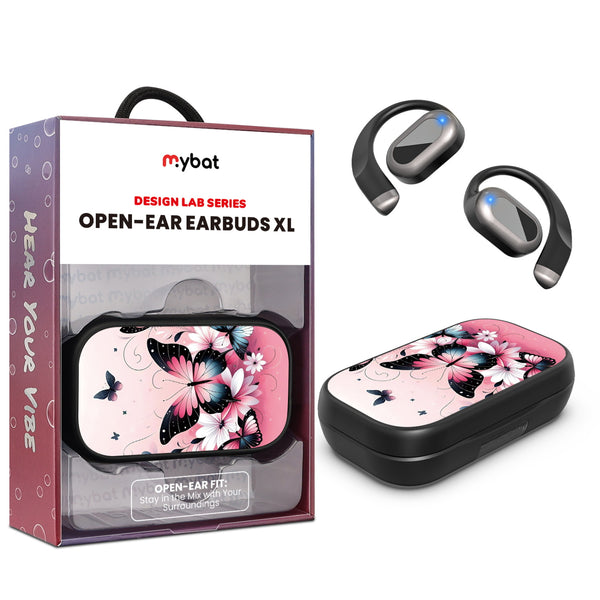 MyBat Design Lab Open-Ear Earbuds XL - Black - Butterfly Bouquet - MFHSBTST271-184-1.jpg