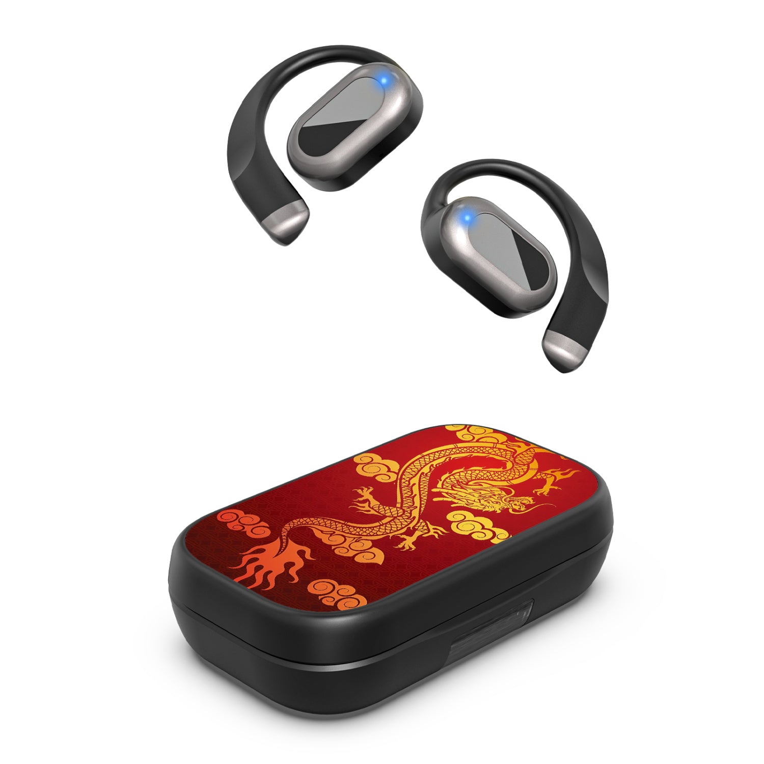 MyBat Design Lab Open-Ear Earbuds XL - Black - Golden Dragon - MFHSBTST271-213-2.jpg