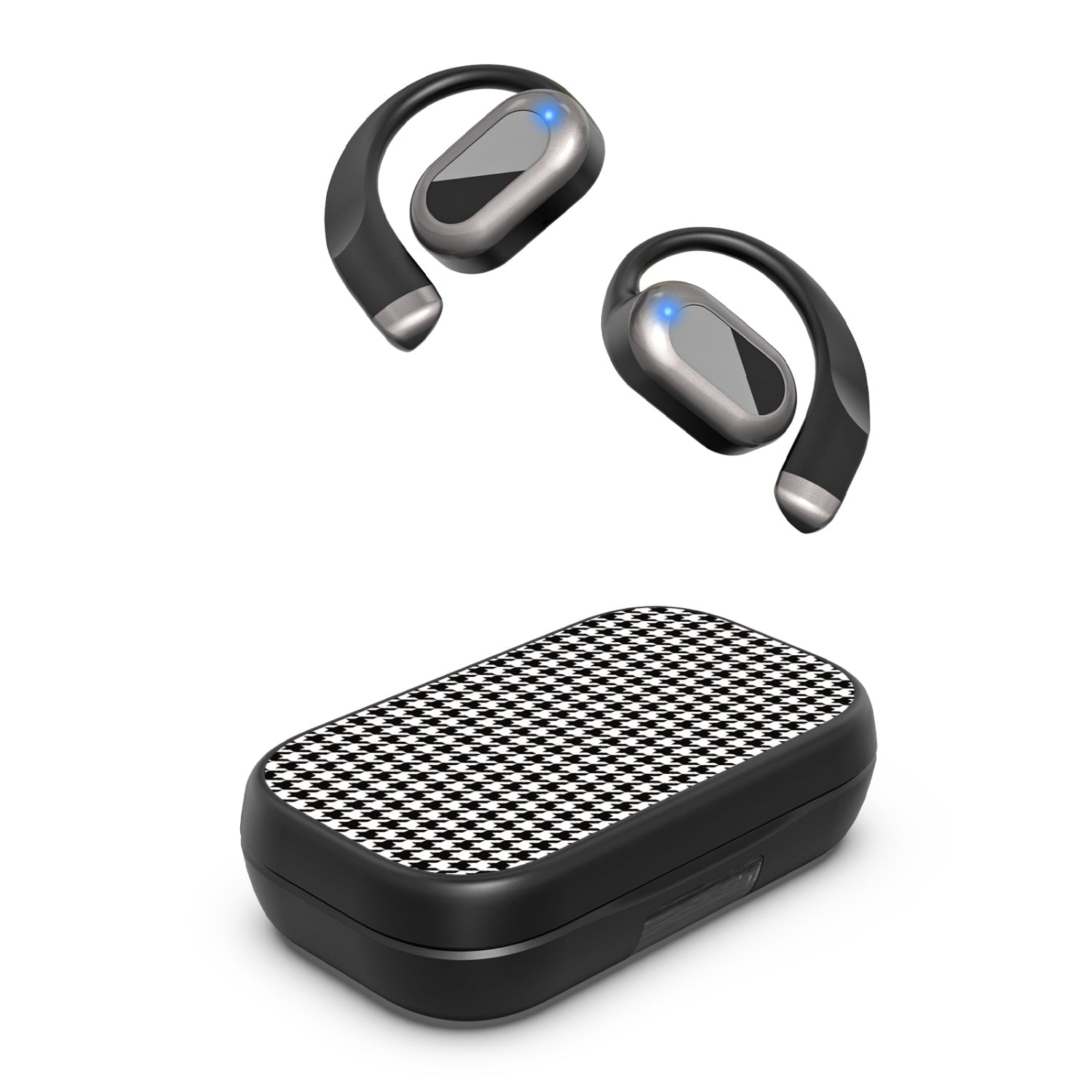MyBat Design Lab Open-Ear Earbuds XL - Black - Classic Houndstooth - MFHSBTST271-215-2.jpg
