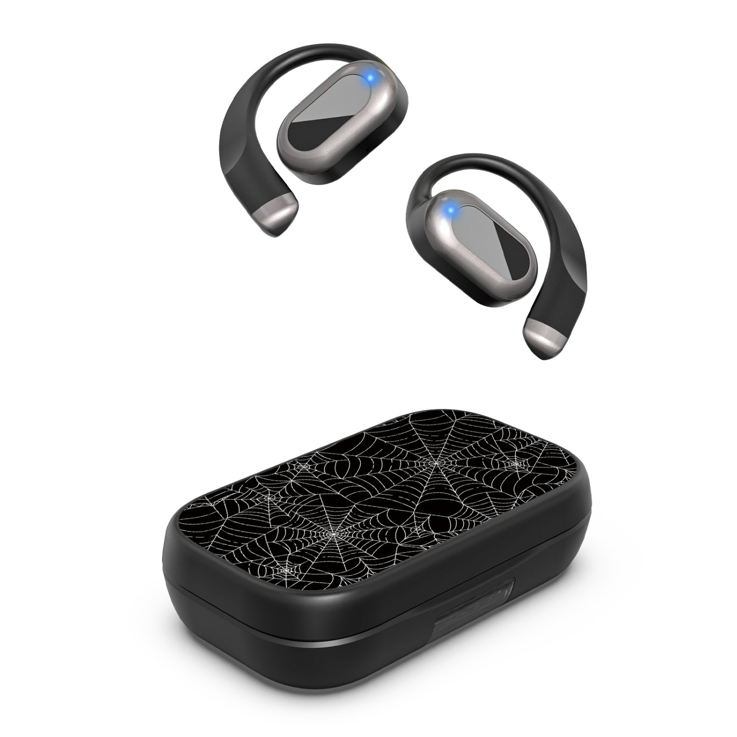 MyBat Design Lab Open-Ear Earbuds XL - Black - Spider Web - MFHSBTST271-217-2.jpg