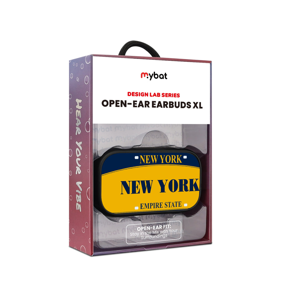 MyBat Design Lab Open-Ear Earbuds XL - Black - New York License Plate - MFHSBTST271-258-10.jpg