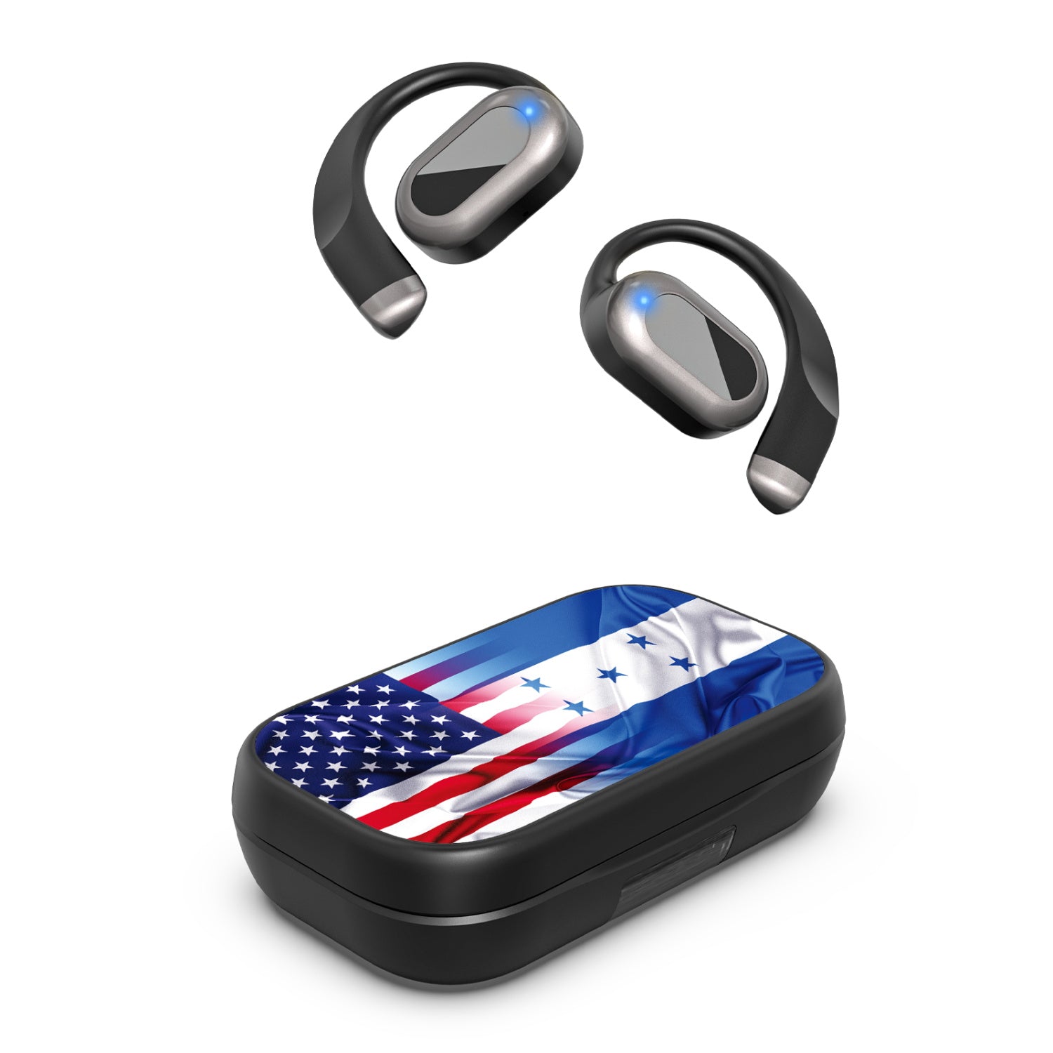 MyBat Design Lab Open-Ear Earbuds XL - Black - Honduras-USA Flag - MFHSBTST271-263-2.jpg