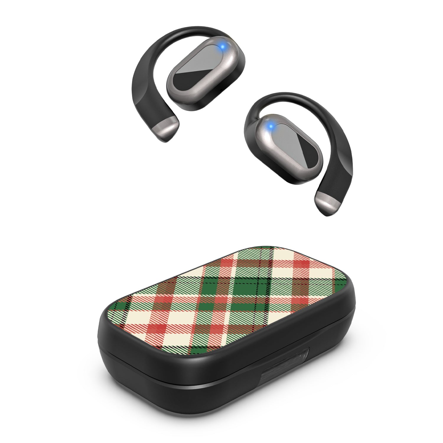 MyBat Design Lab Open-Ear Earbuds XL - Black - Rustic Plaid - MFHSBTST271-293-2.jpg
