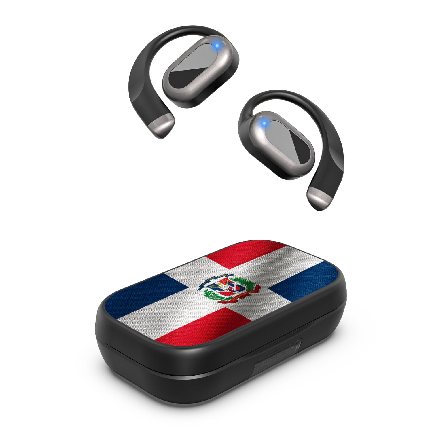 MyBat Design Lab Open-Ear Earbuds XL - Black - Dominican Republic Flag - MFHSBTST271-307-2.jpg
