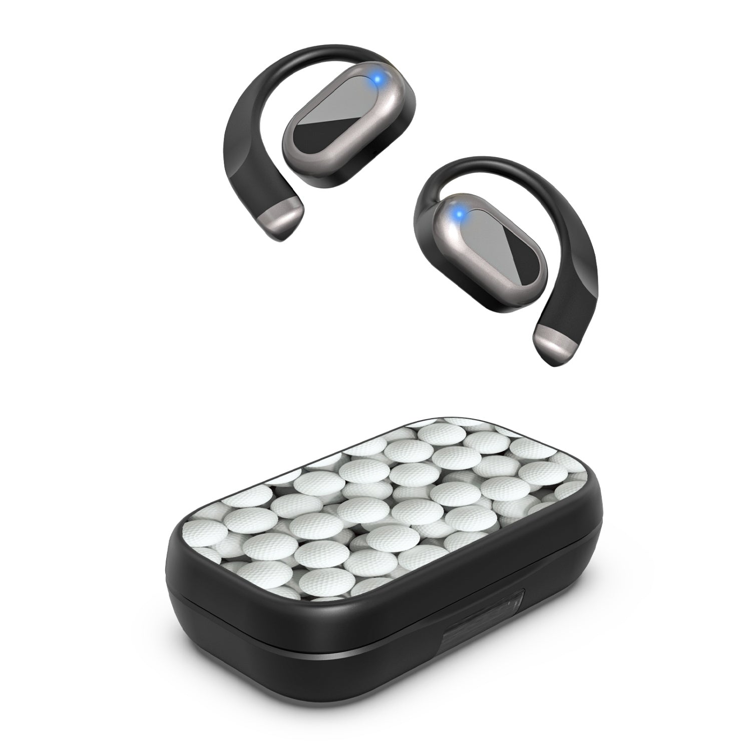 MyBat Design Lab Open-Ear Earbuds XL - Black - Golf Balls - MFHSBTST271-314-2.jpg