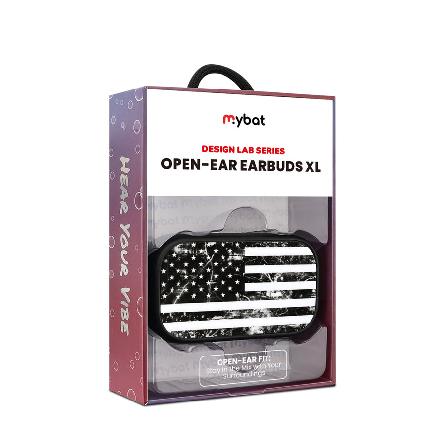 MyBat Design Lab Open-Ear Earbuds XL - Black - Distress US Flag - MFHSBTST271-344-10.jpg