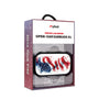 MyBat Design Lab Open-Ear Earbuds XL - Black - Patriotic Flag Painiting
