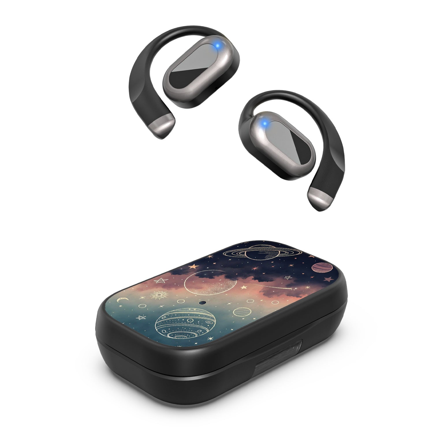 MyBat Design Lab Open-Ear Earbuds XL - Black - Planets and Stars - MFHSBTST271-356-2.jpg