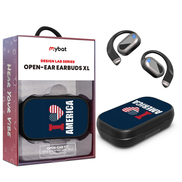 MyBat Design Lab Open-Ear Earbuds XL - Black - I Love America - MFHSBTST271-358-1.jpg
