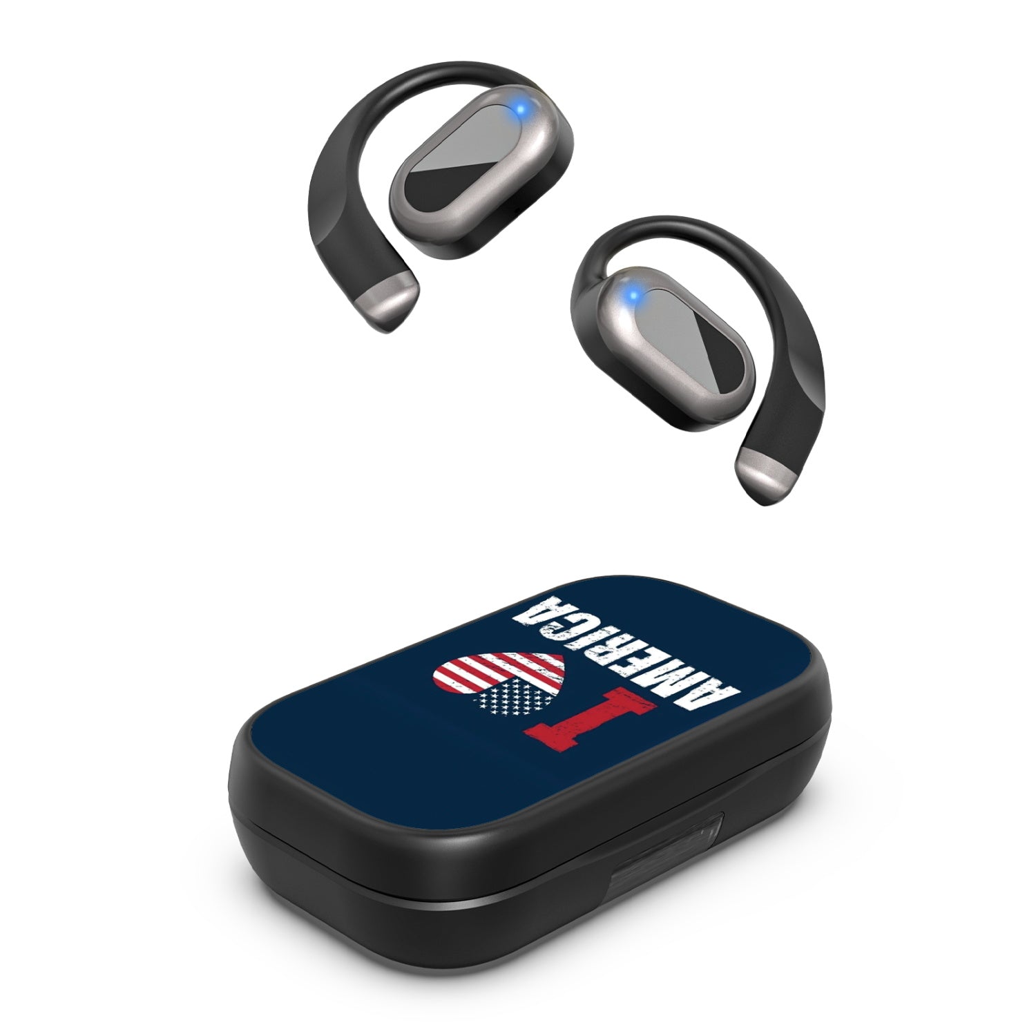 MyBat Design Lab Open-Ear Earbuds XL - Black - I Love America - MFHSBTST271-358-2.jpg