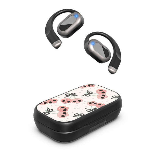 MyBat Design Lab Open-Ear Earbuds XL - Black - Cherry Skulls - MFHSBTST271-408-2.jpg