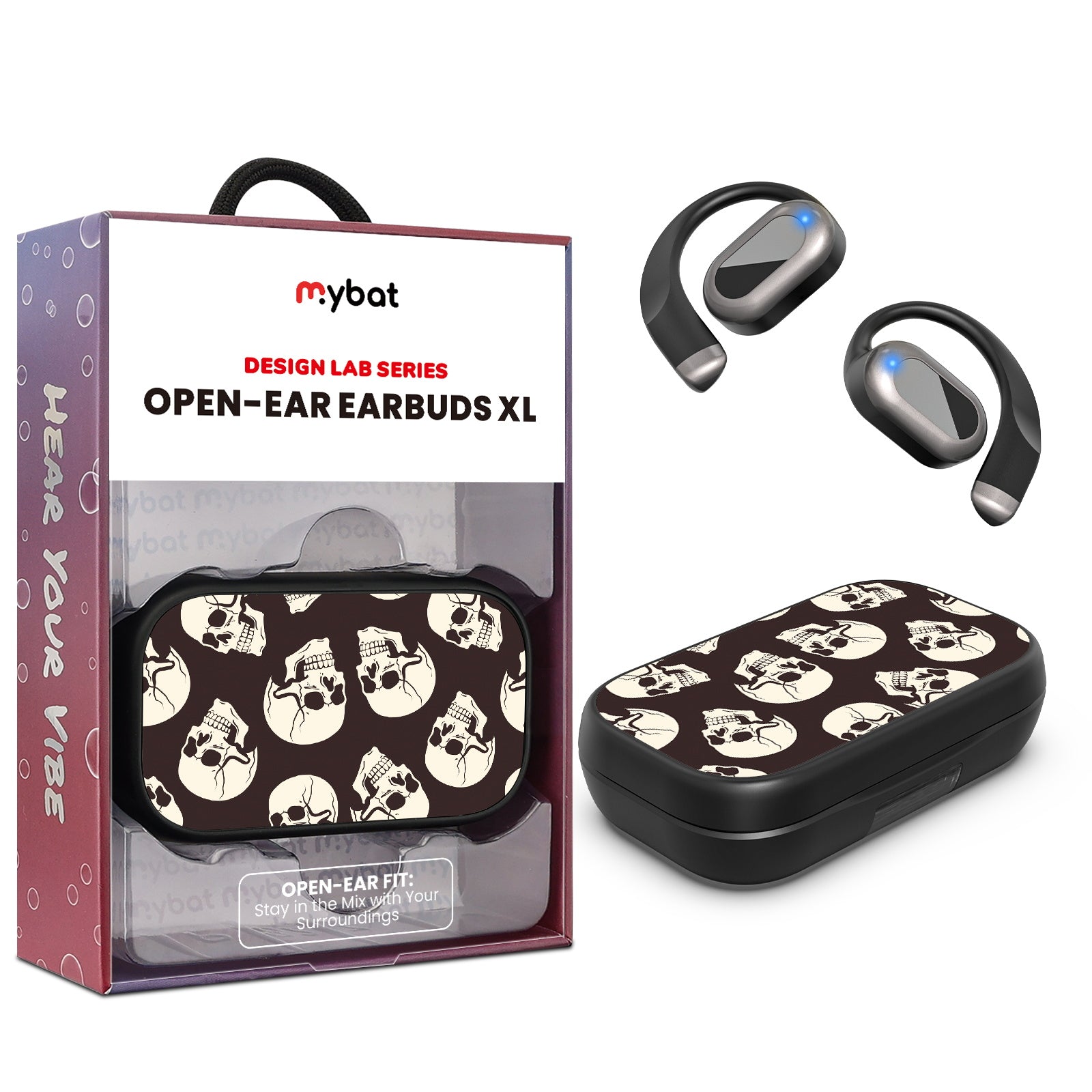 MyBat Design Lab Open-Ear Earbuds XL - Black - Bone Heads - MFHSBTST271-411-1.jpg