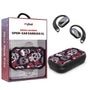 MyBat Design Lab Open-Ear Earbuds XL - Black - Sugar Rose Skulls