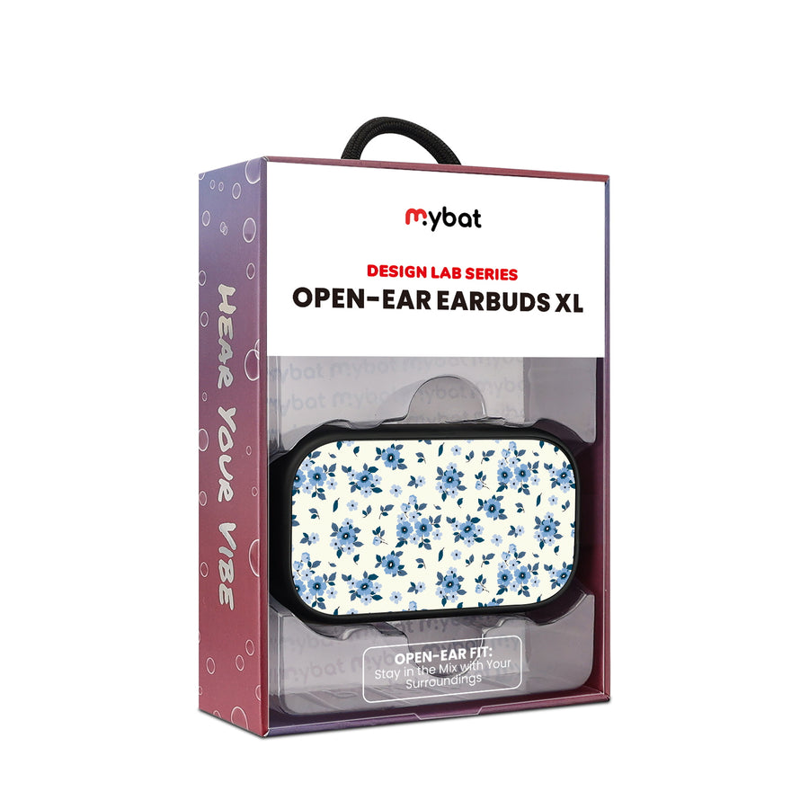 MyBat Design Lab Open-Ear Earbuds XL - Black - Porcelain Petals - MFHSBTST271-437-10.jpg