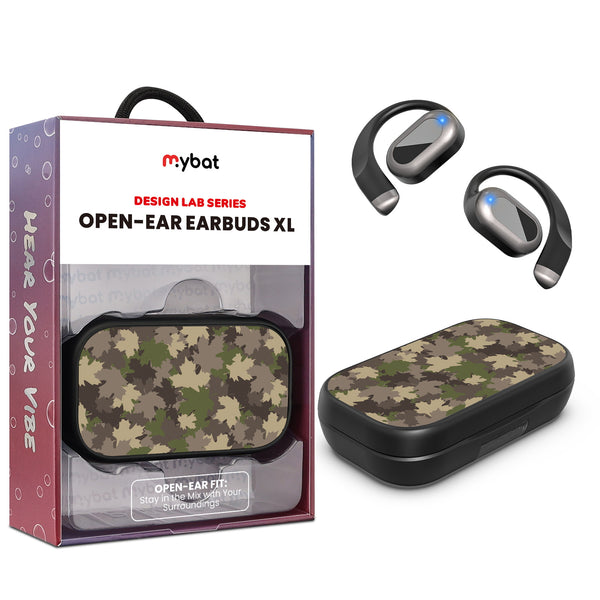 MyBat Design Lab Open-Ear Earbuds XL - Black - Leaf Camo - MFHSBTST271-445-1.jpg