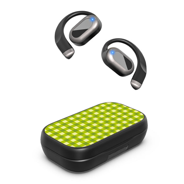 MyBat Design Lab Open-Ear Earbuds XL - Black - Green Gingham - MFHSBTST271-476-2.jpg