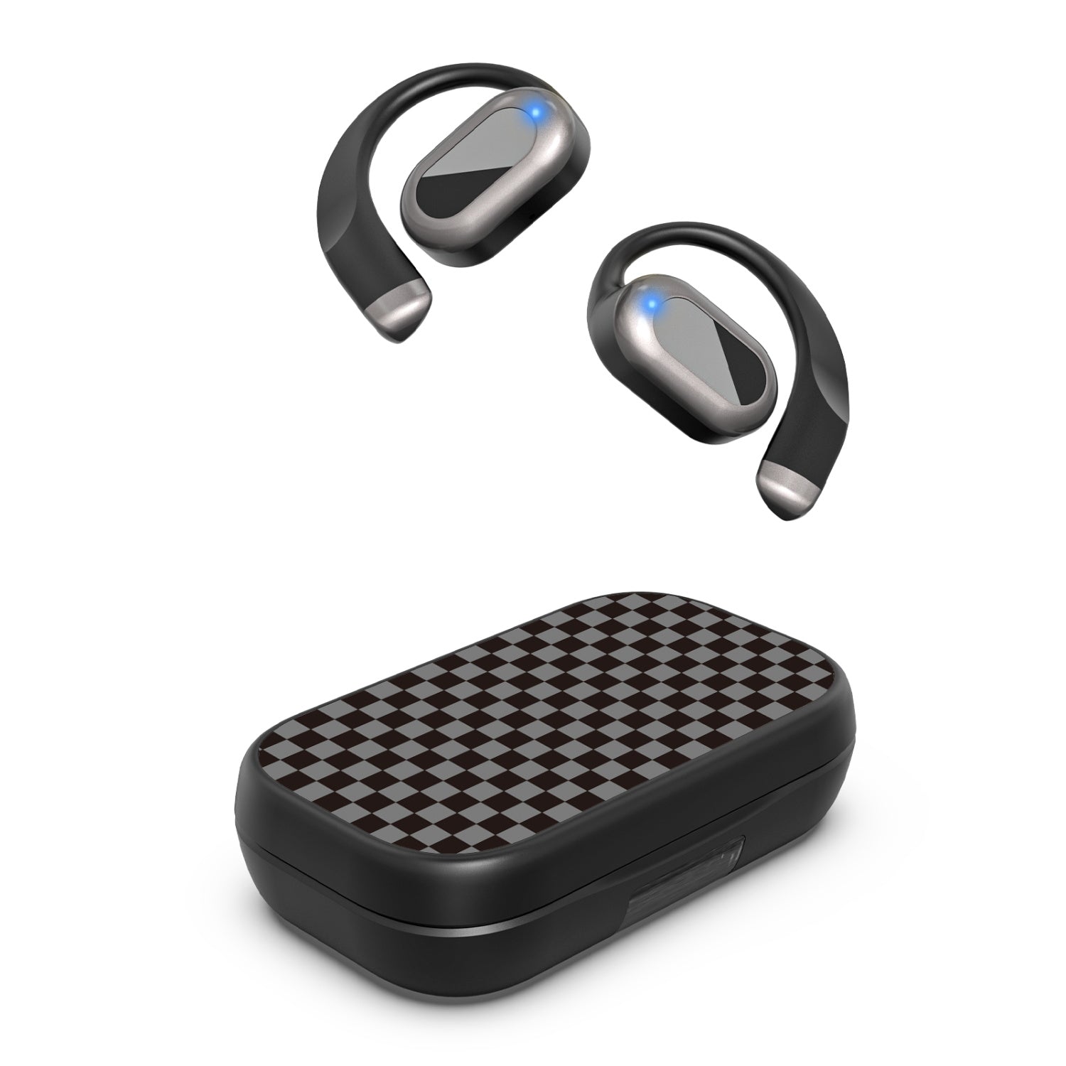MyBat Design Lab Open-Ear Earbuds XL - Black - Tuxedo Check - MFHSBTST271-477-2.jpg