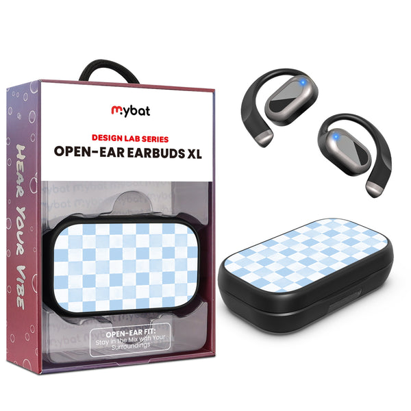 MyBat Design Lab Open-Ear Earbuds XL - Black - Sky Blue Check - MFHSBTST271-478-1.jpg